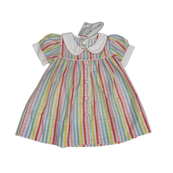 NWT Lullaby Set Size 3T Rainbow Stripe Breccan Dress - Picture 1 of 5